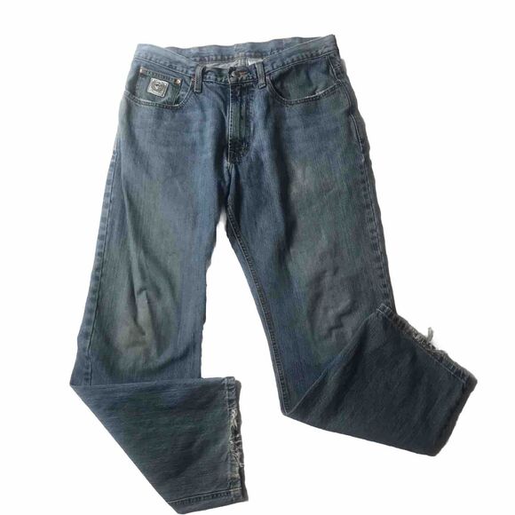 Cinch Mens Relaxed Fit Blue Jeans 36 X 32 Straight Western Ranch Rodeo Denim - Picture 1 of 10